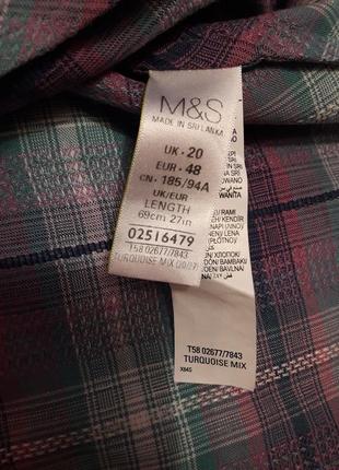 Отличная юбка четырехклинка в клетку от marks&spenser. размер 56.6 фото