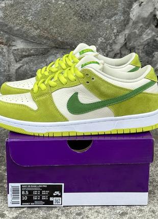 Кроссовки nike sb dunk low green apple найки данки зеленое яблоко сб оригинал