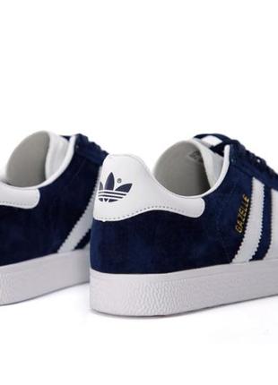 Мужские кроссовки adidas gazelle navi blue.5 фото