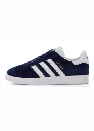 Мужские кроссовки adidas gazelle navi blue.1 фото