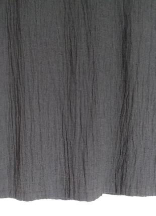 Чёрная длинная юбка из жатого льна, винтаж швейцария5 фото