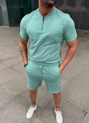 Летний серый спортивный костюм комплект сірий літній костюм комплект футболка шорти