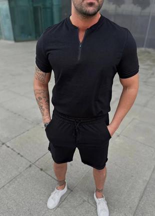 Летящий бордовый спортивный костюм комплект летний черный костюм комплект футболка шорты