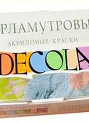 Набір фарб акрілових "3xk" "дekoлa" 6541179 6кол. 20мл перлам., шт