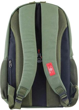 Рюкзак подростковый в школу портфель на мальчика хаки зеленый в стиле cambridge кембридж3 фото