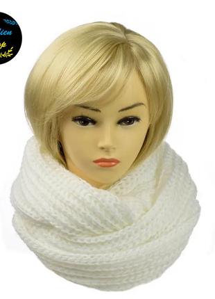 ● женский шарф-хомут - белый ●