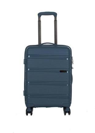 Чемодан большой из поликарбоната на 4-х колесах 85.7 л голубой