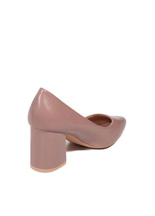 Женские туфли из экокожи на среднем каблуке aodema розовые 383 фото