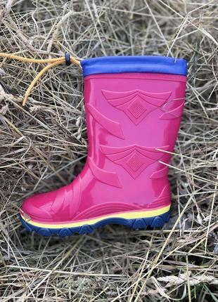 Гумові чоботи дитячі із надставкою захистом від води 23-35й