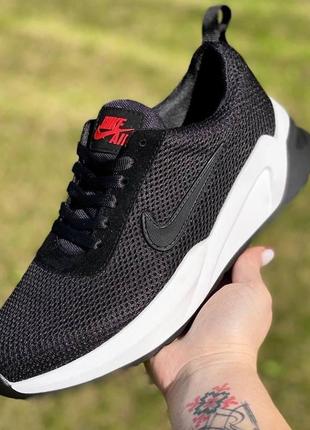 Лёгкие чёрные кроссовки nike чорні чоловічі кросівки nike в сіточку кросівки найк