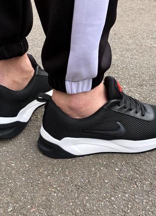 Лёгкие чёрные кроссовки nike чорні чоловічі кросівки nike в сіточку кросівки найк7 фото