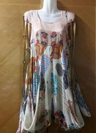 Tricot vhic дизайнерское шелковое оригинальное платье made in italy7 фото