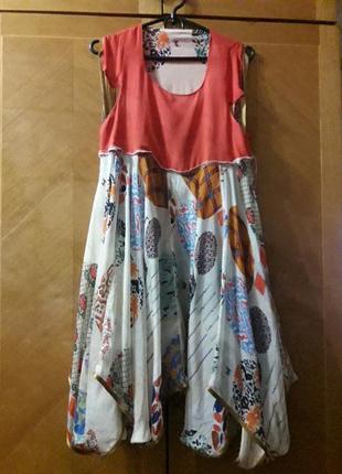 Tricot vhic дизайнерское шелковое оригинальное платье made in italy8 фото