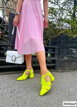 🔥босоніжки laura салат шкіра.