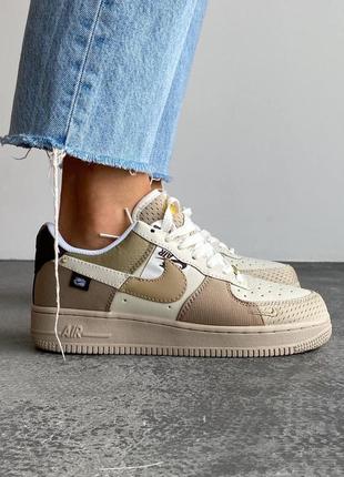 Кроссовки nike air force 1 tan bling