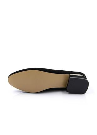 Женские туфли из экозамши на низком каблуке aodema черные 37 364 фото