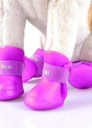 Непромокаемые резиновые водостойкие сапожки сапоги обувь для кошек собак🐈🐕