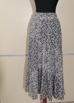 Длинная юбка в цветочек3 фото