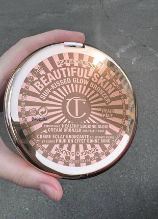Кремовый бронзер бронзатор для лица charlotte tilbury beautiful skin sun-kissed glow cream bronzer9 фото