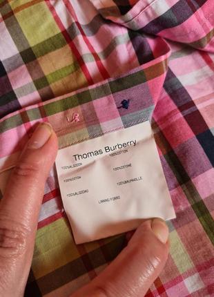 Стильная яркая рубашка в клетку thomas burberry8 фото