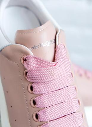 Знижка alexander mcqueen pink шкіряні рожеві кросівки натуральна шкіра демі скидка женские кожаные кроссовки натуральная кожа александр маквин розовые8 фото