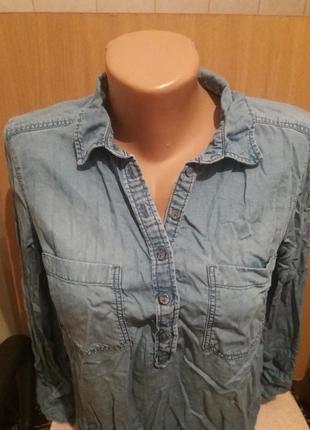 Літня джинсова рубашка сорочка жіноча
