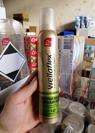 Пінка для волос wellaflex еластична укладка суперсильна фіксація 200мл
