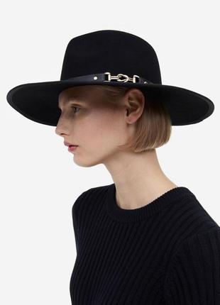 Фетровая шляпа шерстяная шляпа h&m premium selection