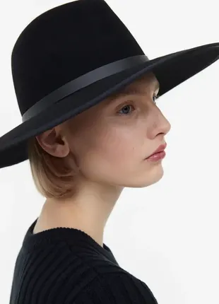 Фетровая шляпа шерстяная шляпа h&amp;m premium selection4 фото