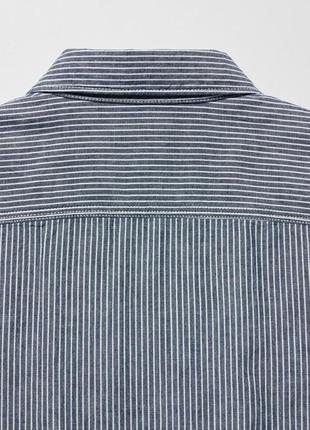 Стильная рубашка в полоску uniqlo 6