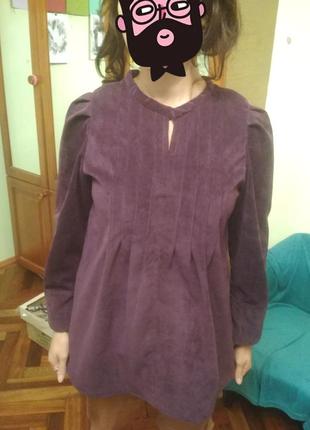 Вельветова блуза гарного глибокого фіолетового кольору