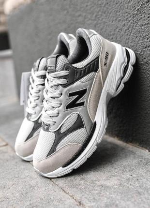 Демисезонное серое кроссовки new balance x-90 серые мужские кроссовки new balance x-90