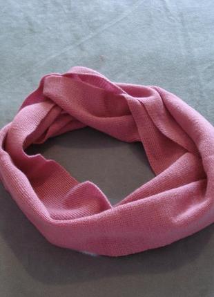 Рожевий шарф2 фото