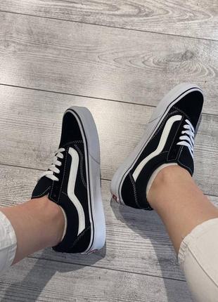 Классические кеды vans old school чорні класичні кеди vans old school