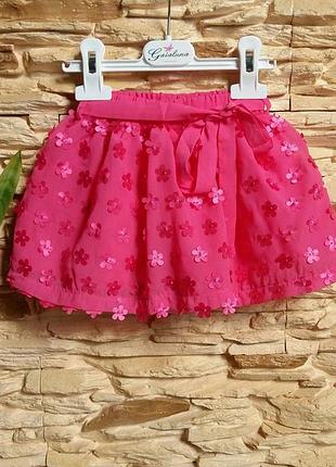 Нарядная юбка gaialuna (италия) на 6-12 месяцев (размер 64)