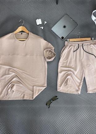 Чоловічий літній оверсайз комплект / спортивний костюм (шорти + футболка)3 фото