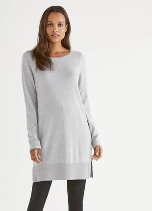 White label туника из шерсти мериноса серая кофта джемпер the white company