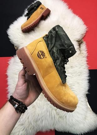 Дуже круті чоловічі черевики timberland military ginger premium thermo шкіряні осінні