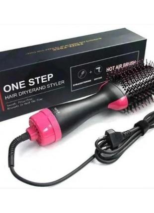 Фен щітка гребінець 3в1 one step hair dryer 1000 вт 3 режими випрямляч для укладання волосся стайлер2 фото