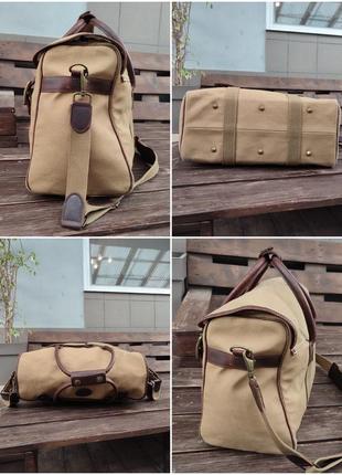 Эксклюзив стильная сумка melvill & moon canvas rift valley day bag khaki4 фото