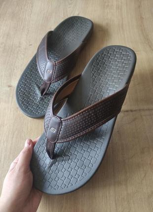 Стильні чоловічі шльопанці в'єтнамки hombre skechers, розмір 43