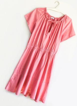 Стильное льняное платье papaya