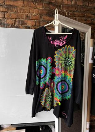 Desigual women's black pakaian jadia wanita tunic женская туника