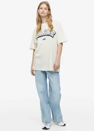 Оверсайз футболка h&m