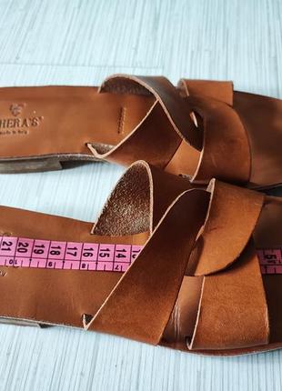 Шкіряні шлепанці thera's 40 41р італія сандалі шлепки босоніжки сандалии5 фото