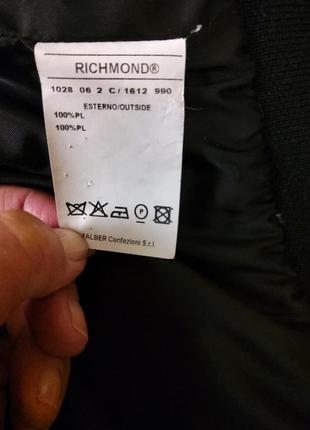 Черная куртка пуховик с капюшоном  richmond раз. xs-s-m (пог 48)9 фото