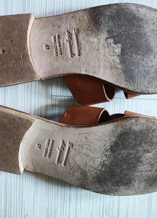 Шкіряні шлепанці thera's 40 41р італія сандалі шлепки босоніжки сандалии10 фото
