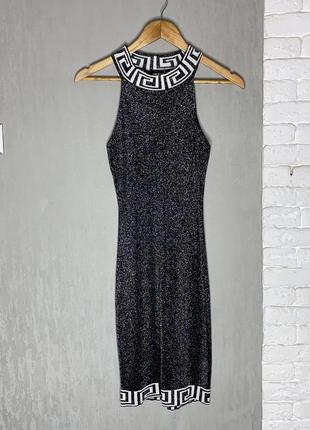 Сукня по фігурі облягаюче плаття міді з люрексом cherry koko , s-m4 фото