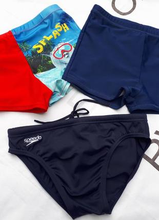 Детские плавки мальчику\боксеры и слипы\speedo\р.128-134cм