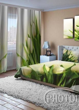 Фотокомплект "білі тюльпани" - будь-який розмір! читаємо опис!